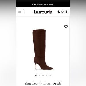 Larroude Kate Suede brown size 7.5 boot